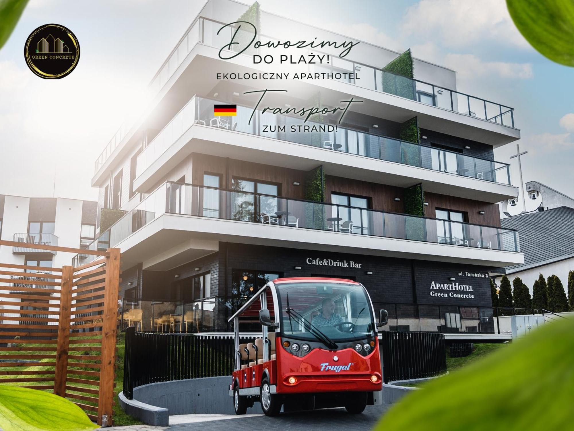 Aparthotel Green Concrete - Eko-Bus Na Plaze, Rowery I Masaze Swinoujscie Exterior photo
